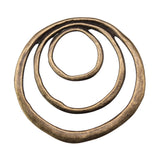 20pcs 49x51mm 3-Layer Circles Charm Pendant Jewelry Making Antique Bronze Silver