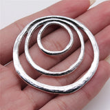20pcs 49x51mm 3-Layer Circles Charm Pendant Jewelry Making Antique Bronze Silver