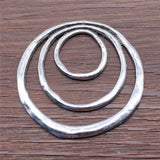 20pcs 49x51mm 3-Layer Circles Charm Pendant Jewelry Making Antique Bronze Silver