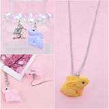 20pcs 5 Colors Resin Rabbit Charms for DIY Jewelry Making