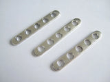 20pcs 5 Holes Flat Separator Bar Jewelry Findings 40mm Long