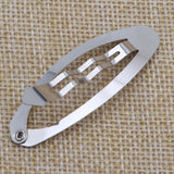 20pcs Metal Blank Oval Snap Hair Clips Hairpins DIY Jewelry Making