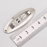 20pcs Metal Blank Oval Snap Hair Clips Hairpins DIY Jewelry Making