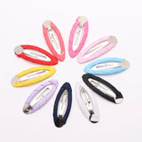 20pcs Metal Blank Oval Snap Hair Clips Hairpins DIY Jewelry Making