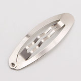 20pcs Metal Blank Oval Snap Hair Clips Hairpins DIY Jewelry Making