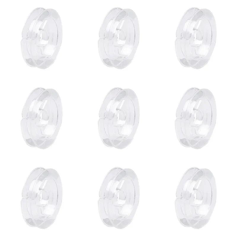20pcs 50x10mm Clear Plastic Spools for Beading Wire Thread String Tools