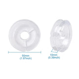 20pcs 50x10mm Clear Plastic Spools for Beading Wire Thread String Tools