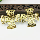 20pcs 51mm Metal Hair Accessory settings with Flower Pattern for Cosplay