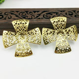 20pcs 51mm Metal Hair Accessory settings with Flower Pattern for Cosplay