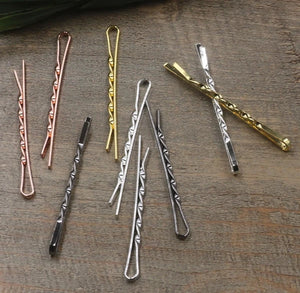 20pcs 55mm Copper Hairpins Women Hair Clip Lady Bobby Pins Wave Hairgrip