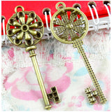 20pcs Vintage Key Charm Pendants for DIY Jewelry Making