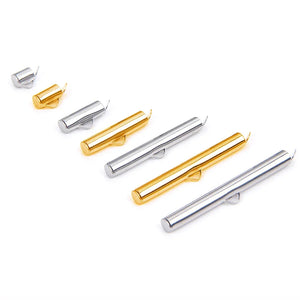 20pcs 6-40mm Stainless Steel Slide On Clasp Tubes Slider End Caps Crimp Tube