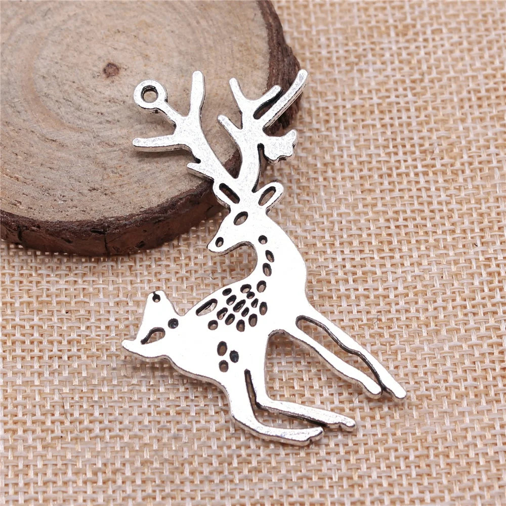 20pcs Deer Charm DIY Jewelry Findings Antique Silver Bronze