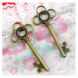 20pcs Antique Bronze Key Charms Pendant for DIY Bracelet Necklace