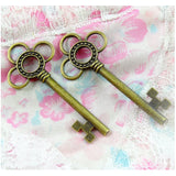20pcs Antique Bronze Key Charms Pendant for DIY Bracelet Necklace