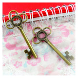20pcs Antique Bronze Key Charms Pendant for DIY Bracelet Necklace