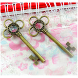 20pcs Antique Bronze Key Charms Pendant for DIY Bracelet Necklace