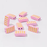 20pcs 6X12MM Enamel Rectangle Crooked Beads for Bracelets Making DIY Jewelry