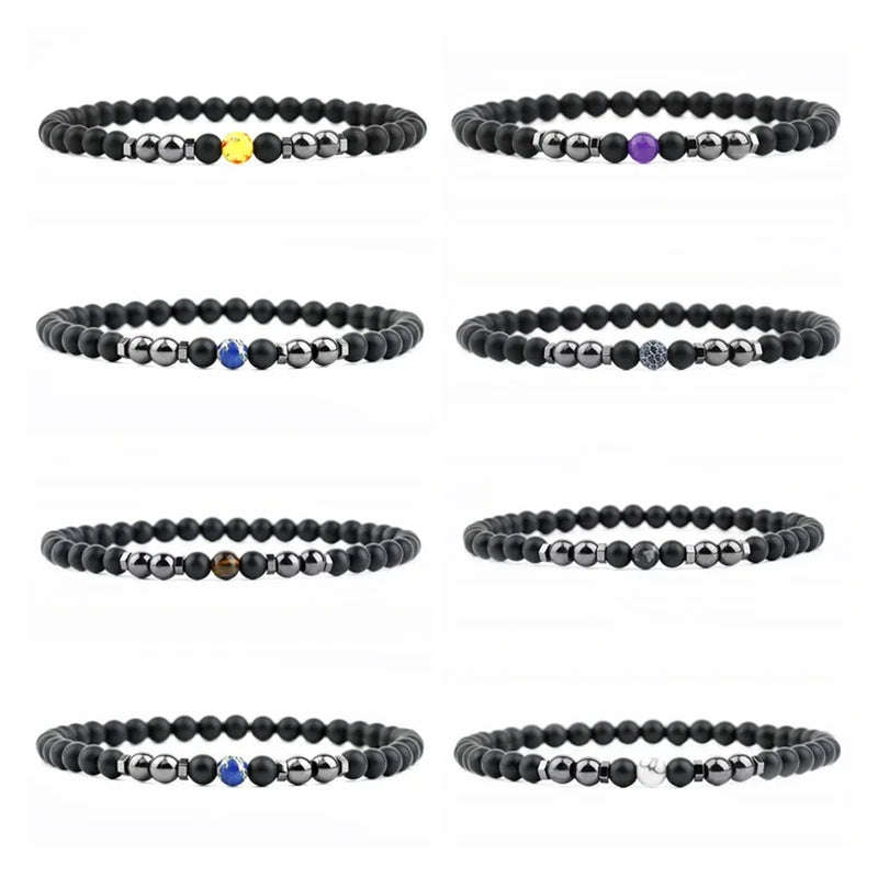 20pcs 6mm Hematite Tiger's Eye Chakra Stone Health Bracelet