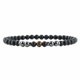20pcs 6mm Hematite Tiger's Eye Chakra Stone Health Bracelet