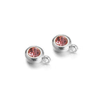 20pcs 6mm Stainless Steel Round Crystal Pendant Zircon Charms DIY Accessories