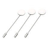20pcs Safety Pin Brooch Base for DIY Jewelry with 15mm Flat Pad