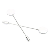 20pcs Safety Pin Brooch Base for DIY Jewelry with 15mm Flat Pad