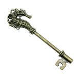20pcs 72mm Antique Hippocampal Key Charm Pendant
