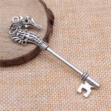 20pcs 72mm Antique Hippocampal Key Charm Pendant