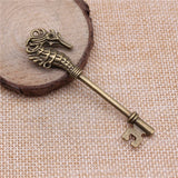 20pcs 72mm Antique Hippocampal Key Charm Pendant