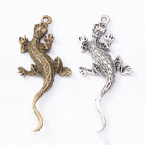 20pcs Antique Lizard Charms Vintage Pendants DIY Jewelry Making