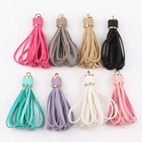 20pcs 78mm PU Leather Tassel For DIY Bag Pendant Charms
