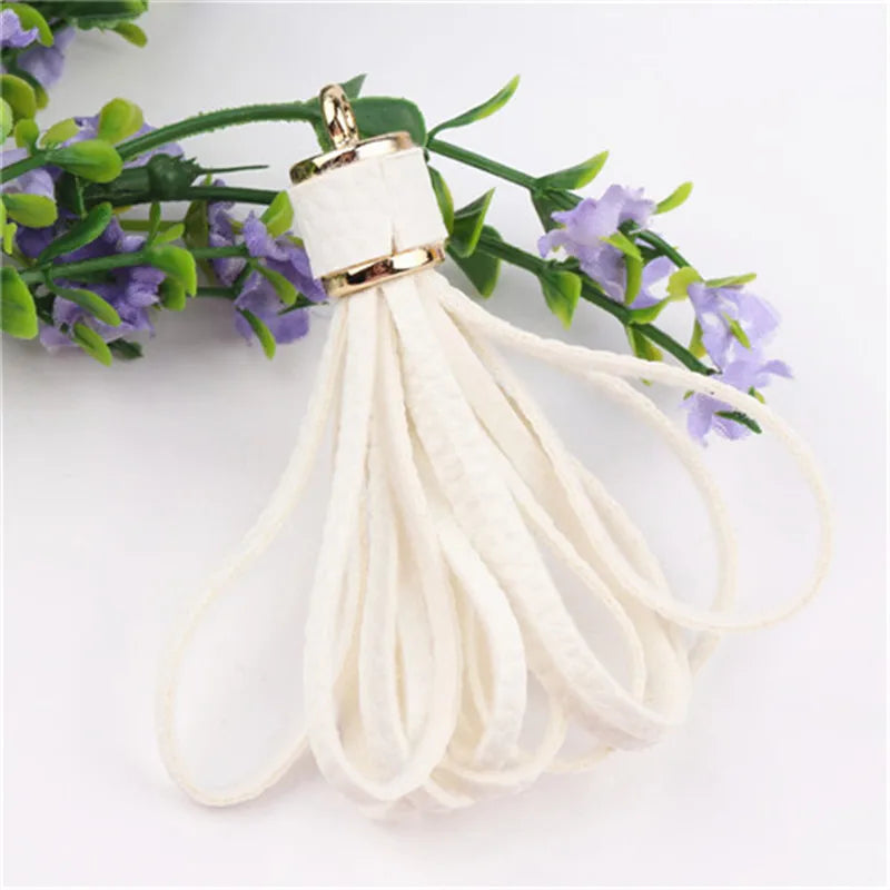 20pcs 78mm PU Leather Tassel For DIY Bag Pendant Charms
