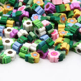 20pcs Flower Polymer Clay Beads Sunflower Spacer Beads Jewelry Making DIY