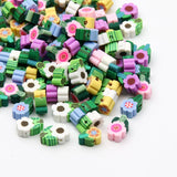 20pcs Flower Polymer Clay Beads Sunflower Spacer Beads Jewelry Making DIY