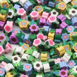 20pcs Flower Polymer Clay Beads Sunflower Spacer Beads Jewelry Making DIY