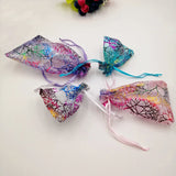 20pcs Organza Bags Drawstring Wedding Gift Jewelry Pouches 4 Colors