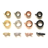 20pcs Zirconia Pave Bail Wheel Spacers Gold-Plated Jewelry Supply