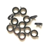 20pcs Zirconia Pave Bail Wheel Spacers Gold-Plated Jewelry Supply