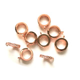 20pcs Zirconia Pave Bail Wheel Spacers Gold-Plated Jewelry Supply