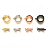 20pcs Zirconia Pave Bail Wheel Spacers Gold-Plated Jewelry Supply