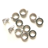 20pcs Zirconia Pave Bail Wheel Spacers Gold-Plated Jewelry Supply