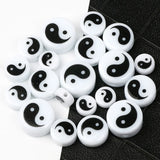 20pcs 8-14mm Resin Tai Chi Yin Yang Spacer Beads Jewelry Making DIY Accessories