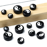 20pcs 8-14mm Resin Tai Chi Yin Yang Spacer Beads Jewelry Making DIY Accessories