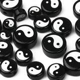 20pcs 8-14mm Resin Tai Chi Yin Yang Spacer Beads Jewelry Making DIY Accessories