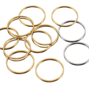 20pcs Stainless Steel Earrings Rings Big Circle Ear Wire Hoops