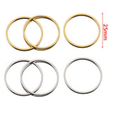 20pcs Stainless Steel Earrings Rings Big Circle Ear Wire Hoops