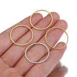 20pcs Stainless Steel Earrings Rings Big Circle Ear Wire Hoops