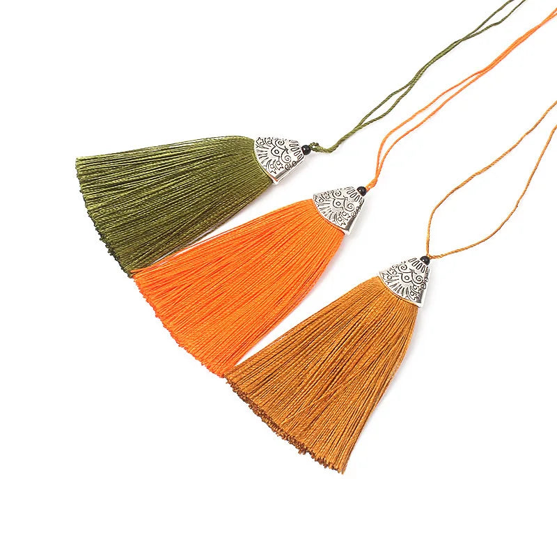 20pcs Colorful Silk Tassel Fringe DIY Jewelry Making Charms