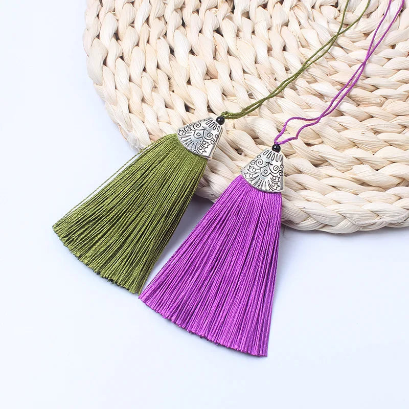 20pcs Colorful Silk Tassel Fringe DIY Jewelry Making Charms